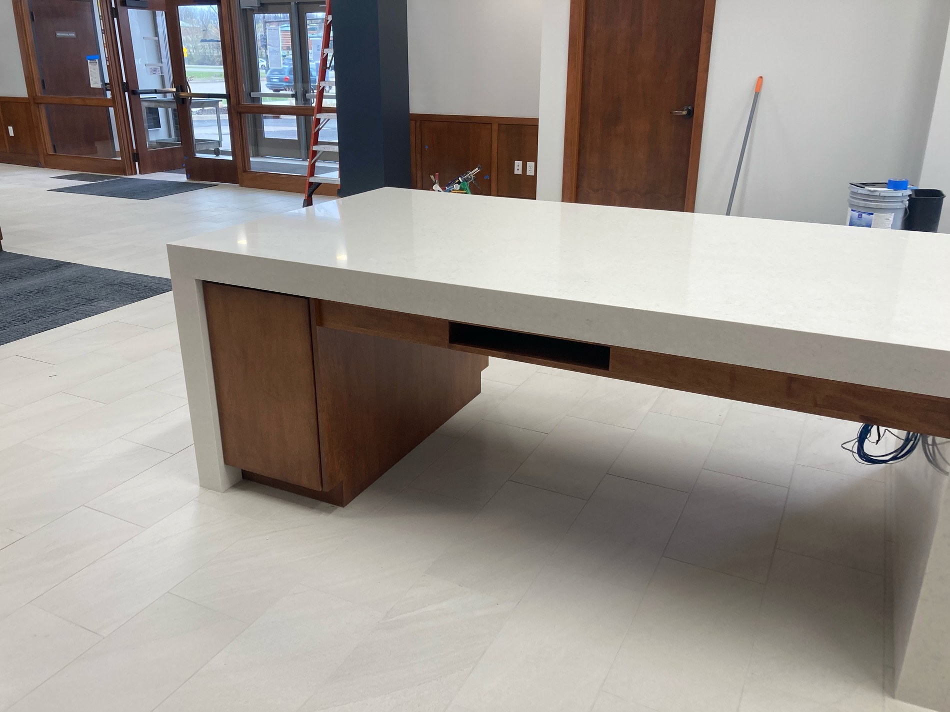 Custom White Reception Desk